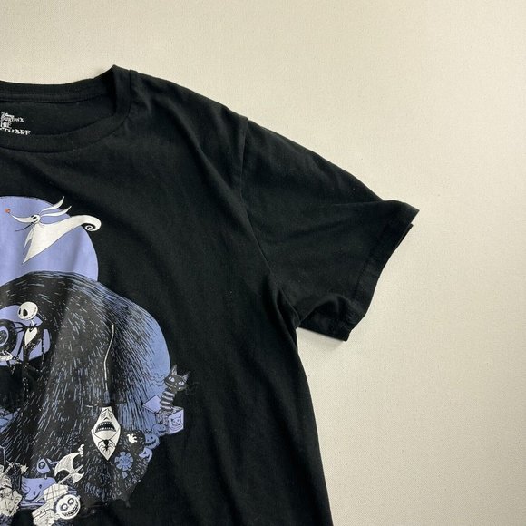 Disney Nightmare Before Christmas Jack Circle Black Men's Graphic T-Shirt Size M - Picture 4 of 8